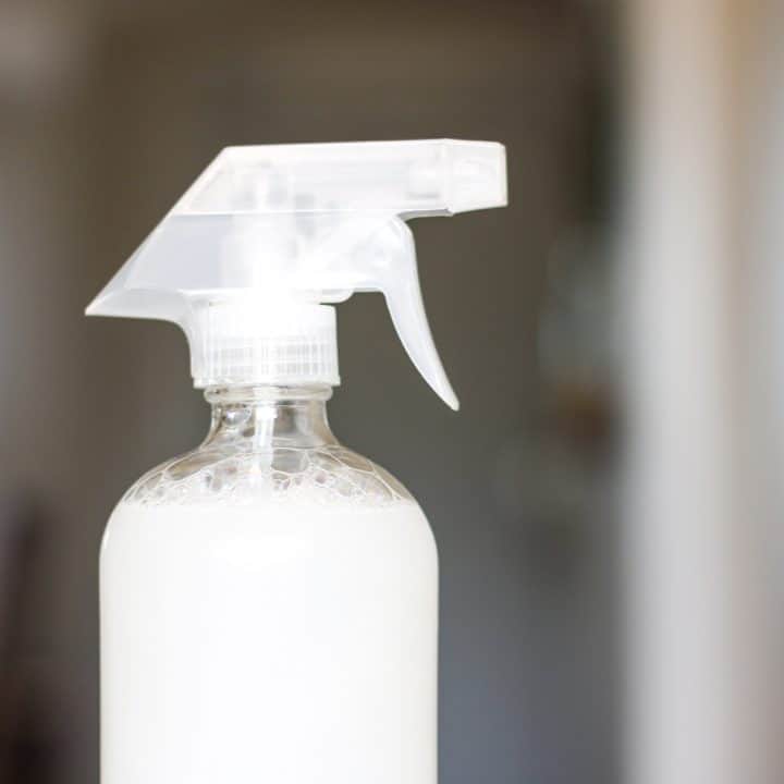 glass spray bottle with diy all purpose cleaner