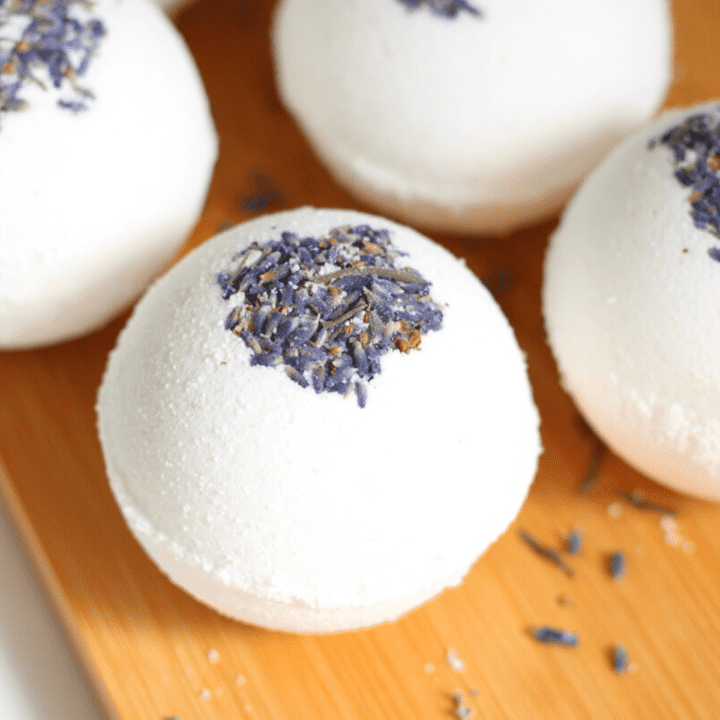 shea butter bath bombs with lavender