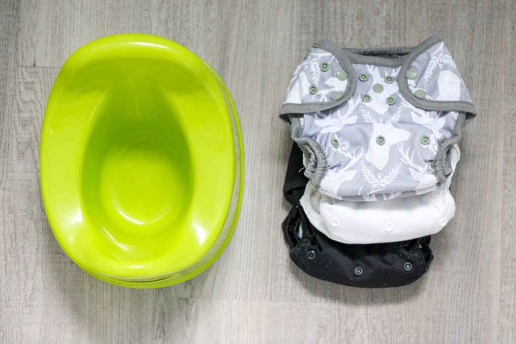 potty and cloth diapers