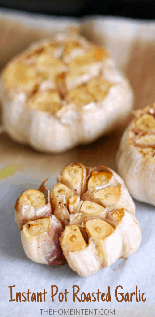 instant pot roasted garlic completed