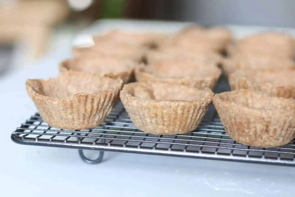 cooling tart shells on wire rack