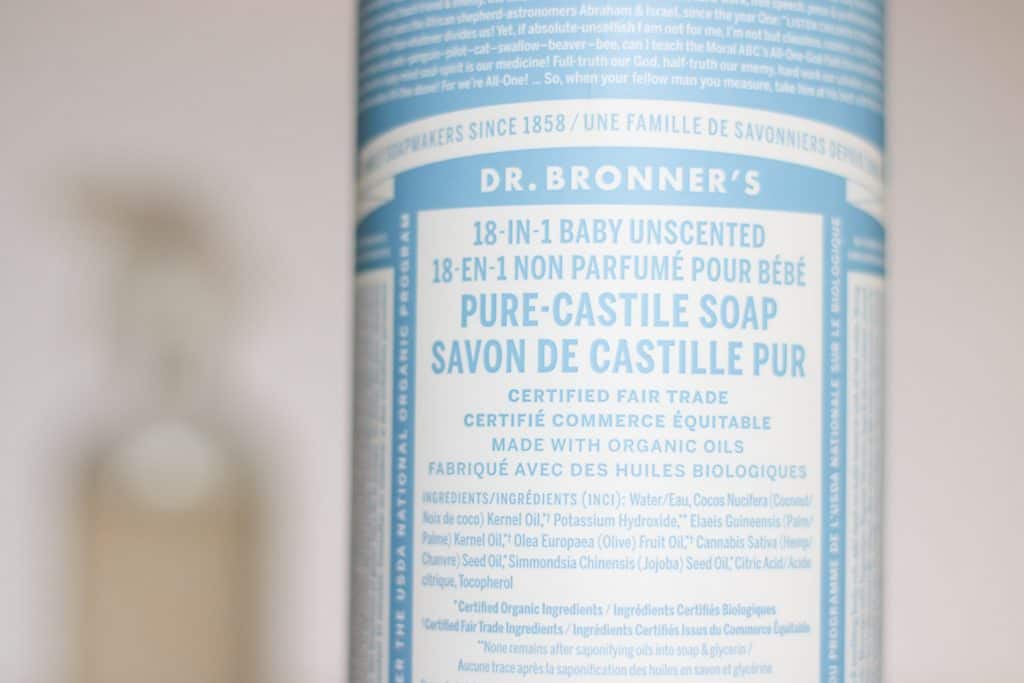 dr bronners soap label