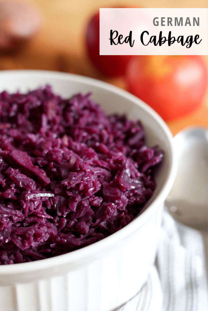 close up of german red cabbage