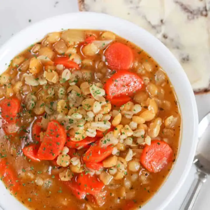 bowl of split pea soup