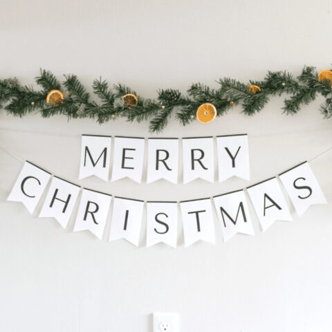 DIY Merry Christmas Banner | Free Printable - The Home Intent