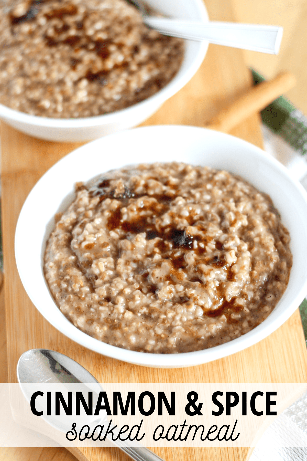 2 bowls of cinnamon and spice oatmeal