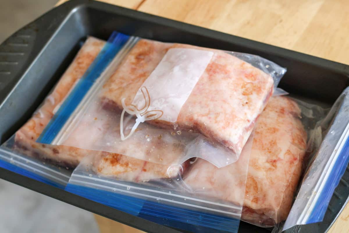 many pork bellies bringing in a cakepan