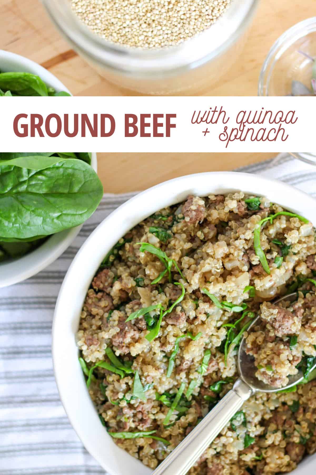 bowl of ground beef and quinoa dish
