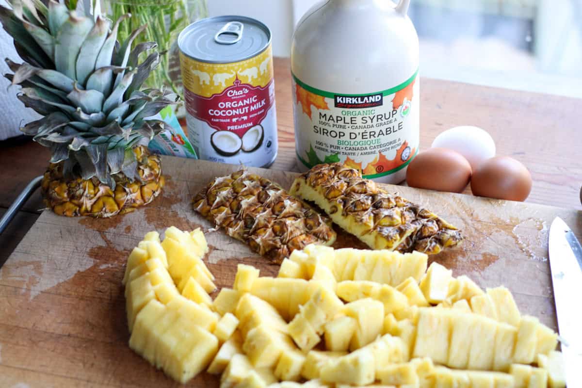 ingredients for pineapple ice cream