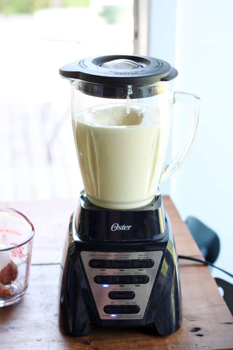 blender with yellow mixture